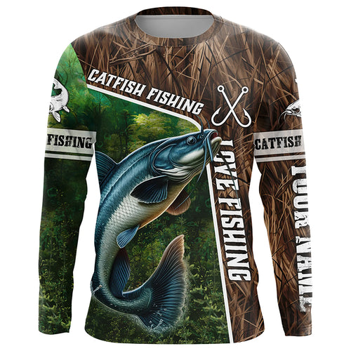 Personalized Catfish Fishing Shirts, Love Fishing Camo 3D All Over Printed Shirts NQS5717