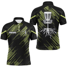 Load image into Gallery viewer, Yellow Black Mens disc golf polo shirts custom disc golf team frisbee golf jerseys NQS7815