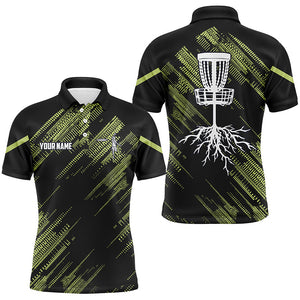 Yellow Black Mens disc golf polo shirts custom disc golf team frisbee golf jerseys NQS7815