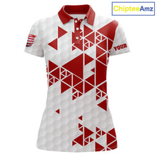 Load image into Gallery viewer, Funny Women golf polo shirts Red and white custom I was one under today, under a tree, bush, water NQS11637