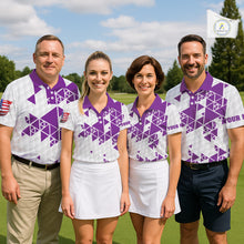 Load image into Gallery viewer, Funny Women golf polo shirts Purple and white custom I was one under today, under a tree, bush, water NQS11638
