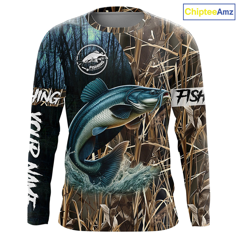 Catfish Fishing Customize Name 3D All Over Printed Shirts For Men, women, kid Personalized Fishing Gift NQS285