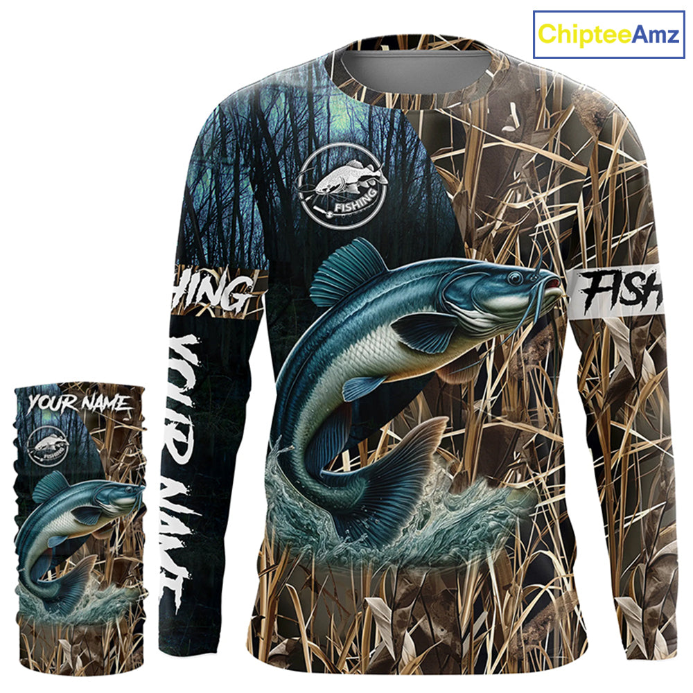 Catfish Fishing Customize Name 3D All Over Printed Shirts For Men, women, kid Personalized Fishing Gift NQS285