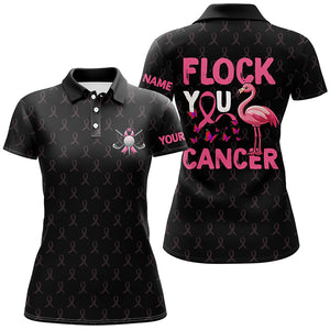 Black camo pink ribbons Women Golf Polo Shirts custom Flamingo Flock you breast cancer golf shirts NQS8461