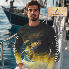 Load image into Gallery viewer, Walleye fishing scales Custom name sun protection personalized fishing gifts, Walleye fishing jerseys NQS10651