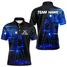 Load image into Gallery viewer, Blue Light Golfer Mens Golf Polo Shirts custom golf tops for men, team golf wear NQS9178