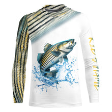 Load image into Gallery viewer, Striped Bass ( Striper) Fishing Customize Name 3D All Over Printed Shirts Personalized Fishing Gift NQS349