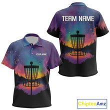 Load image into Gallery viewer, Colorful Disc golf polo shirts for Kid Custom Disc Golf basket attire for Team NQS10129
