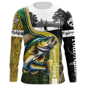 Walleye Fishing Customize name 3D All Over Printed Shirts Personalized Fishing Gift - NQS224