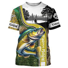 Load image into Gallery viewer, Walleye Fishing Customize name 3D All Over Printed Shirts Personalized Fishing Gift - NQS224