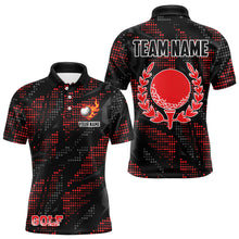 Load image into Gallery viewer, Black and Red Camo Golf Polo Shirts For Men Custom mens golf outfit team golf shirts NQS9715