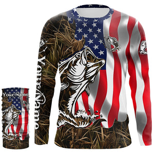 American Bass fishing flag camo Custom sun protection performance fishing shirts for men, women, kid NQS5758