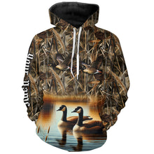 Load image into Gallery viewer, Goose Hunting waterfowl camo Customize Name 3D All Over Printed Shirts Personalized Hunting gift NQS4152