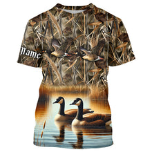 Load image into Gallery viewer, Goose Hunting waterfowl camo Customize Name 3D All Over Printed Shirts Personalized Hunting gift NQS4152