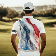 Load image into Gallery viewer, Red, White and Blue American flag Men golf polo shirts Customize patriotic Mens golf wear NQS9406