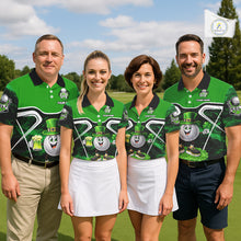 Load image into Gallery viewer, Funny Golf and Beer Green Shamrock Golf shirts for Men Custom St Patrick Team Men's Golf Jerseys NQS11673