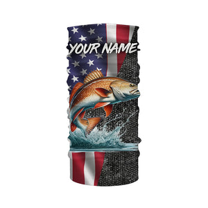 American Flag redfish Fishing Custom long sleeve Fishing Shirts for men personalized Fishing jerseys NQS4957