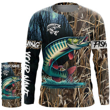 Load image into Gallery viewer, Musky Fishing Customize Name 3D All Over Printed Fishing Camo Shirts, Personalized Fishing Gifts NQS292