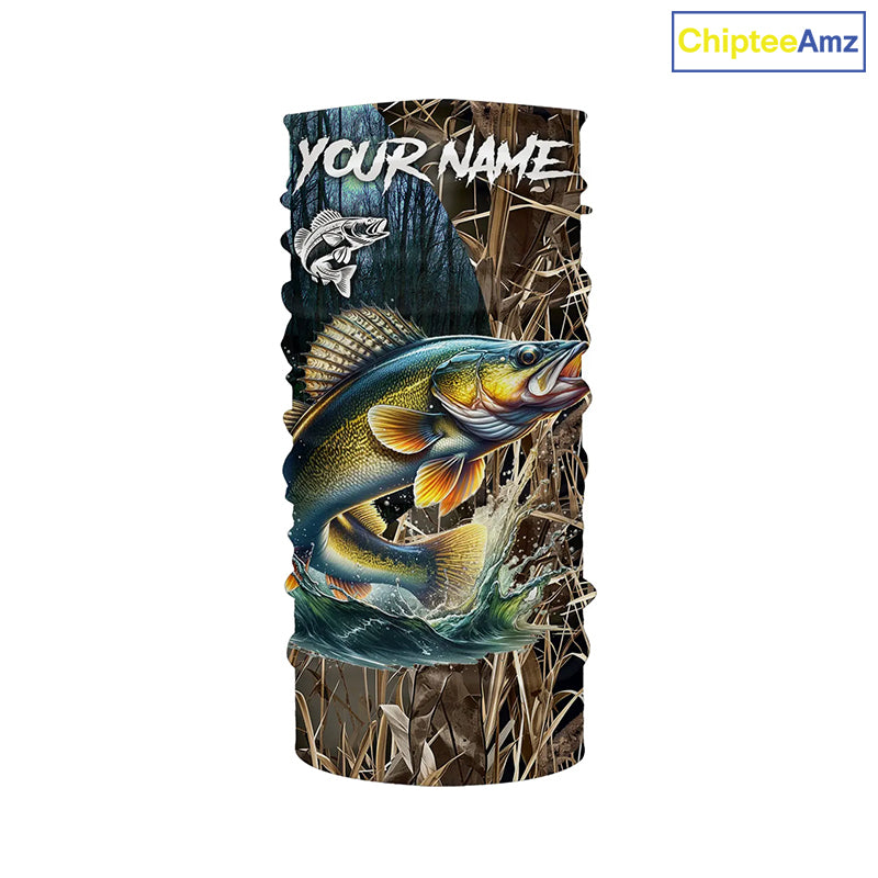 Walleye Fishing Custom Name 3D All Over Printed Camo Fishing Shirts, Personalized Fishing Gift NQS293