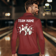 Load image into Gallery viewer, Retro Red argyle pattern Bowling shirts For Men custom bowling team jerseys Bowler Outfits NQS10151