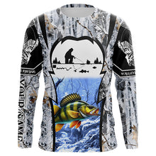 Load image into Gallery viewer, Perch ice fishing Winter camo custom fishing shirts for men Performance UV protection NQS1013