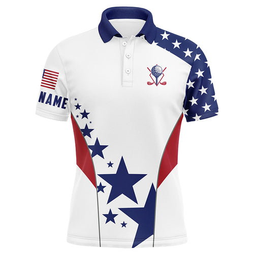 Men golf polo shirts American flag custom patriotic Red, white, and blue golf shirt for men golf wears NQS5508