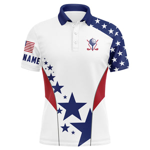 Men golf polo shirts American flag custom patriotic Red, white, and blue golf shirt for men golf wears NQS5508