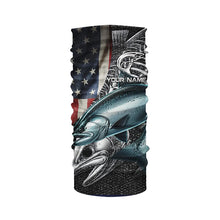 Load image into Gallery viewer, Chinook salmon fishing American flag patriotic fishing shirts for men Performance Customize NQS1693