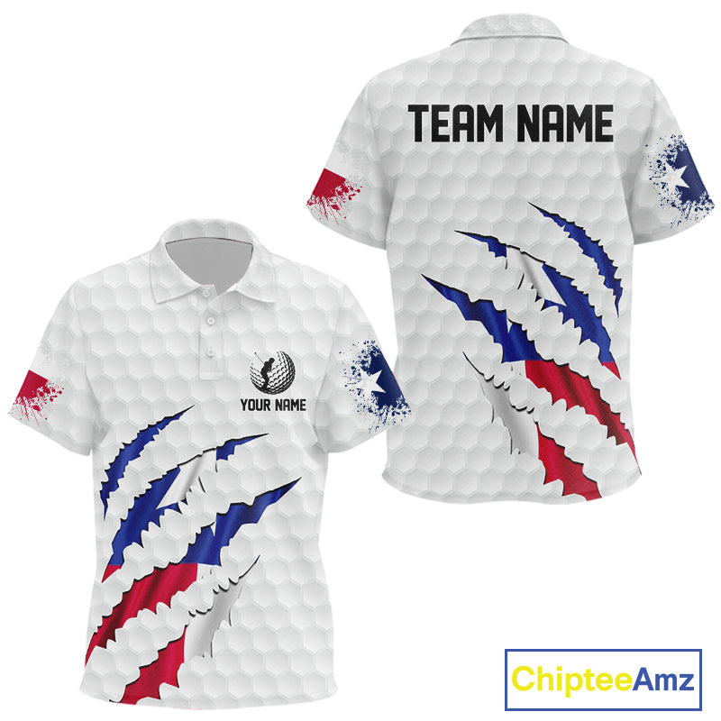 Personalized Texas Flag Kid golf polo shirts, Custom Patriotic Golf Team Shirts For Kid NQS10156
