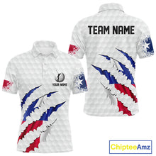 Load image into Gallery viewer, Personalized Texas Flag Men golf polo shirts, Custom Patriotic Golf Team Shirts For men NQS10156