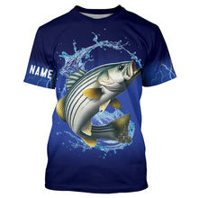 Load image into Gallery viewer, Striped Bass Fishing blue lightning fishing shirts Customized striper fishing jerseys NQS299