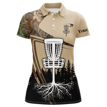 Load image into Gallery viewer, Disc golf polo shirt for Women custom camouflage disc golf basket, frisbee golf jerseys NQS8532