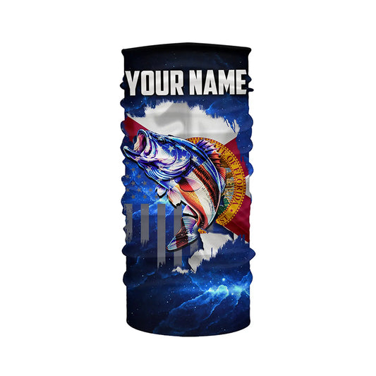 Florida Bass Fishing US blue galaxy shirts for men Custom Performance Long Sleeve fishing shirts NQS3128