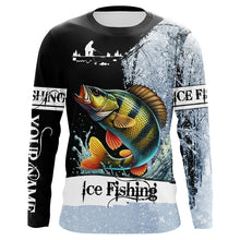 Load image into Gallery viewer, Yellow Perch Ice Fishing custom name 3D All Over Printed Shirts For Fisherman NQS302