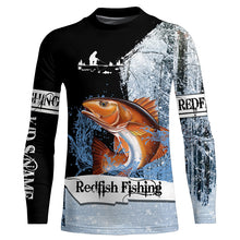 Load image into Gallery viewer, Redfish puppy Drum Ice Fishing 3D All Over Printed Shirts For Adult, Kid NQS304