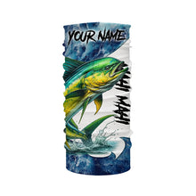 Load image into Gallery viewer, Mahi Mahi Fishing blue ocean sea wave camo Custom long sleeve performance fishing jerseys shirts NQS7886