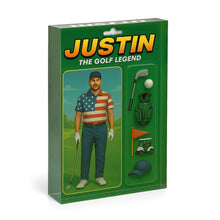 Load image into Gallery viewer, Toy box Golf Acrylic Plaque Custom Name and Face, American Flag Gift for Golfer - NQS10109