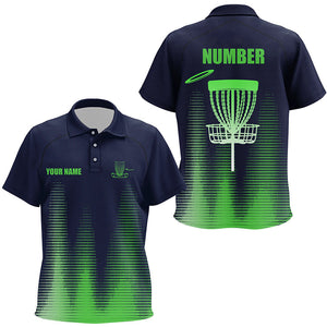 Green gradient Kid Disc golf polo shirts custom team disc golf jerseys, disc golf clothes NQS8095