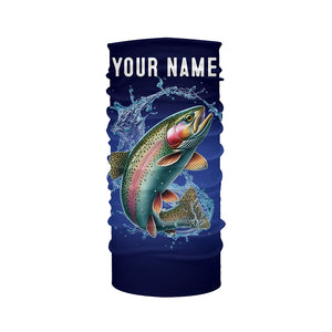 Rainbow Trout Fishing blue lightning 3D All Over printed Customized Name Fishing apparel NQS313