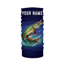 Load image into Gallery viewer, Northern Pike Fishing blue lightning 3D All Over printed fishing shirts Customized Fishing apparel NQS318