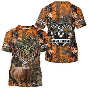 Deer Hunting big game camo Grim Reaper Custom Name 3D All over print shirts NQS742