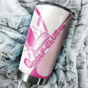 Golf club pink & white tumbler Custom name Stainless Steel Tumbler Cup - personalized golf gifts NQS6216