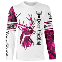 Load image into Gallery viewer, Deer hunting pink camouflage Customized Name 3D All Over Printed Shirts, Personalized Hunting gifts NQS1052