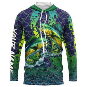 Mahi Mahi Dorado Fishing performance fishing shirt UV protection customize long sleeves NQS644