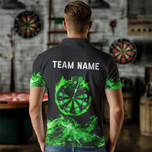 Load image into Gallery viewer, Green Flame Smoke Lucky clover Darts Shirts For Men Custom St Patrick Day Team Darts Jersey Outfit NQS9452