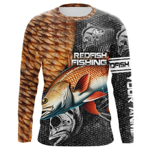 Load image into Gallery viewer, Redfish puppy drum tackle fishing shirts for men Long Sleeve UV protection Custom gift for anglers NQS1374