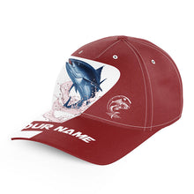 Load image into Gallery viewer, Tuna Fishing red color Custom fishing Tuna hat Unisex Fishing Baseball Angler hat NQS9783