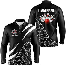 Load image into Gallery viewer, Black and white Bowling camo League Jerseys For Men Custom Retro Bowling Shirts For Team Bowlers NQS7558