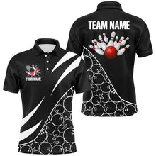 Load image into Gallery viewer, Black and white Bowling camo League Jerseys For Men Custom Retro Bowling Shirts For Team Bowlers NQS7558
