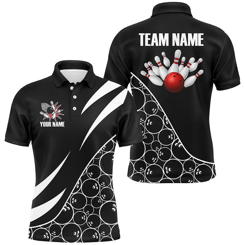 Black and white Bowling camo League Jerseys For Men Custom Retro Bowling Shirts For Team Bowlers NQS7558